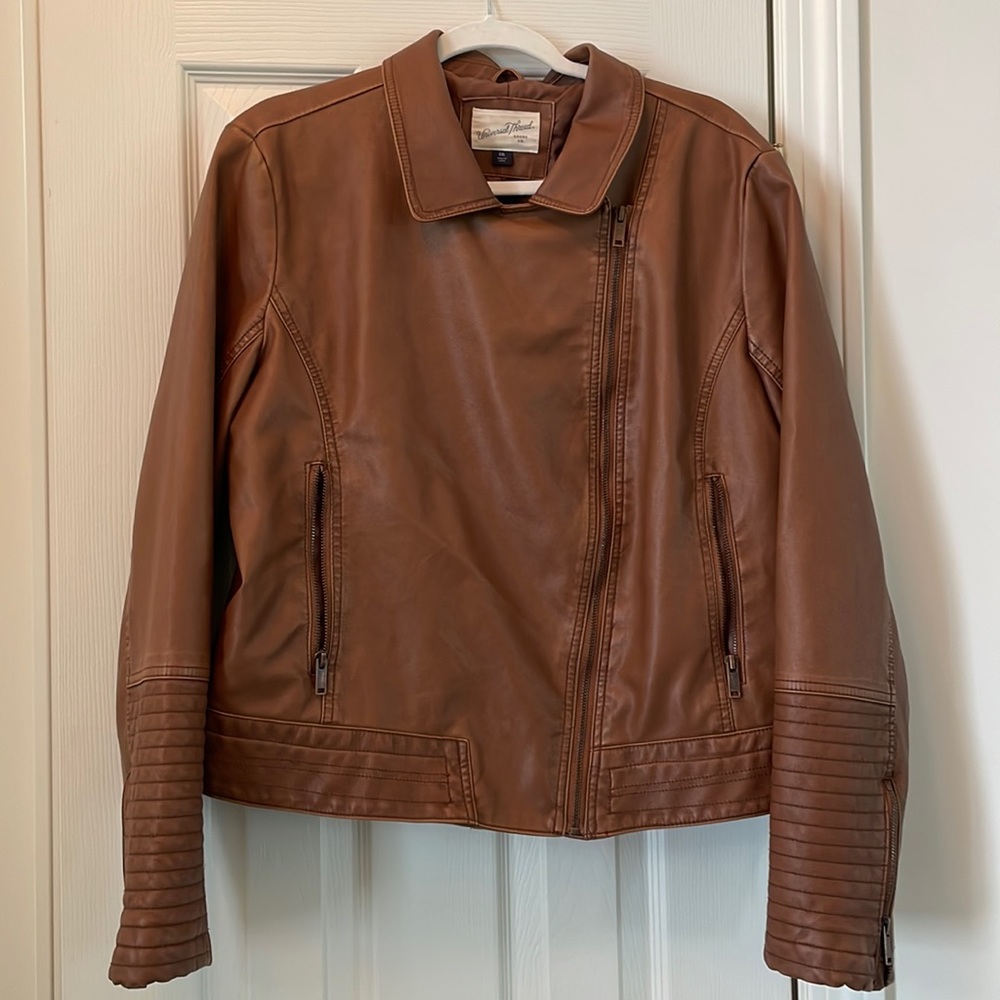 faux leather jacket